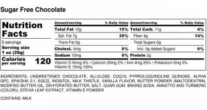 Stevia Chocolate Cookie Nutrition Facts